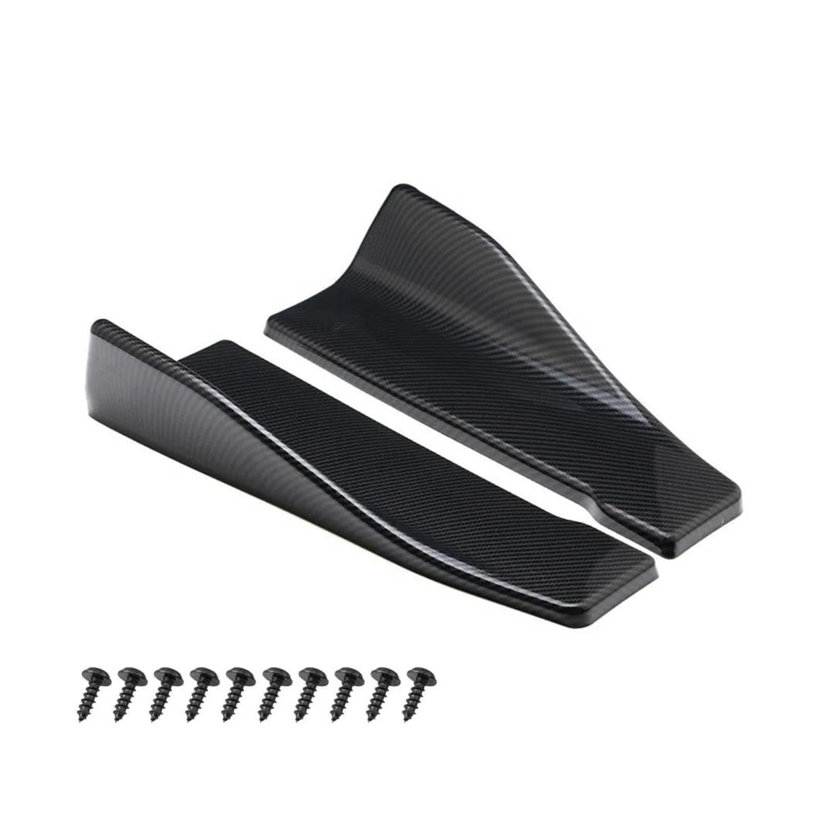 Seitenschweller Splitter 35Cm 48Cm Universal-Heckschwelle Für Autospoiler Seitliche Stoßstangenlippe Rocker Wings Schutzleisten Kohlefaser Glänzend Schwarz Seitenschürze(35cm Carbon Fiber) von ODKBFG