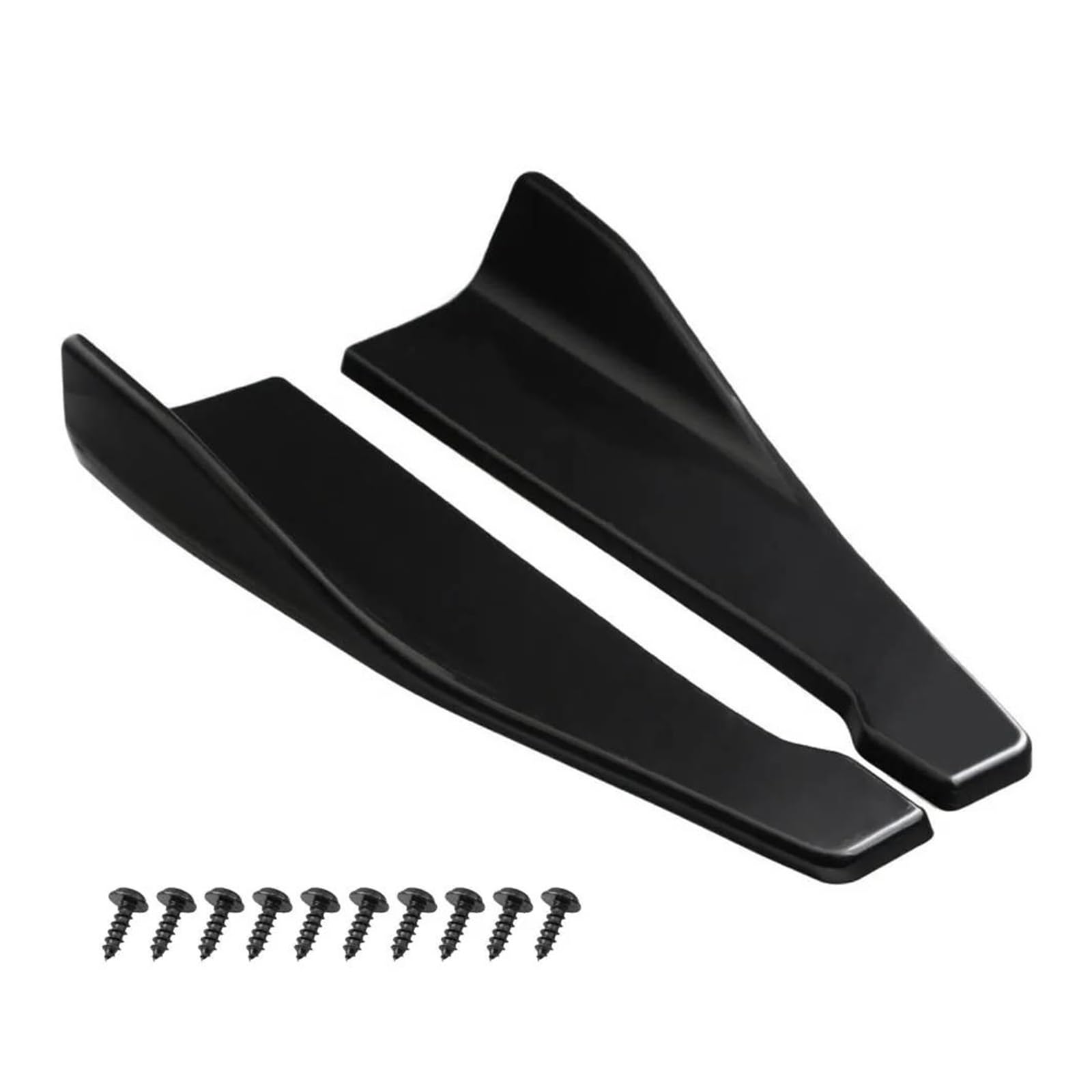 Seitenschweller Splitter 35Cm 48Cm Universal-Heckschwelle Für Autospoiler Seitliche Stoßstangenlippe Rocker Wings Schutzleisten Kohlefaser Glänzend Schwarz Seitenschürze(48cm Black) von ODKBFG