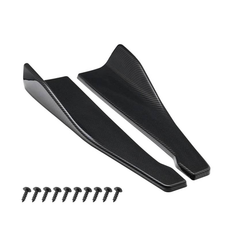 Seitenschweller Splitter 35Cm 48Cm Universal-Heckschwelle Für Autospoiler Seitliche Stoßstangenlippe Rocker Wings Schutzleisten Kohlefaser Glänzend Schwarz Seitenschürze(48cm Carbon Fiber) von ODKBFG