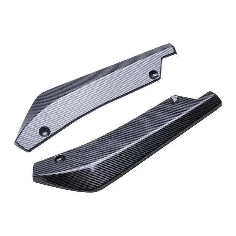 Seitenschweller Splitter 40CM Universal Heckstoßstange Splitter Seitenspoiler Canards Diffusor Aufkleber Zierabdeckung Für F30 F31 F32 F33 F22 Seitenschürze(Kohlefaser-Optik) von ODKBFG