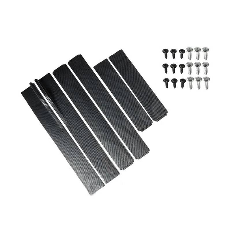 Seitenschweller Splitter 6 STÜCKE 2M 2,2M Universal Seitenschweller Verlängerung Schweller Lippe Flügel Splitter Auf Stoßstange Für F30 Auto Styling Seitenschürze(2.2m Carbon Fiber) von ODKBFG