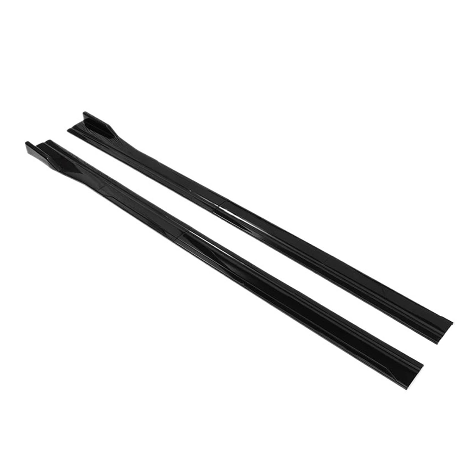 Seitenschweller Splitter 8 STÜCKE 2 M/2,18 M Universal Seitenschweller Verlängerung Lip Separator Stoßstange Rocker Platte Sport Stil Seitenschürze(2M Bright Black) von ODKBFG