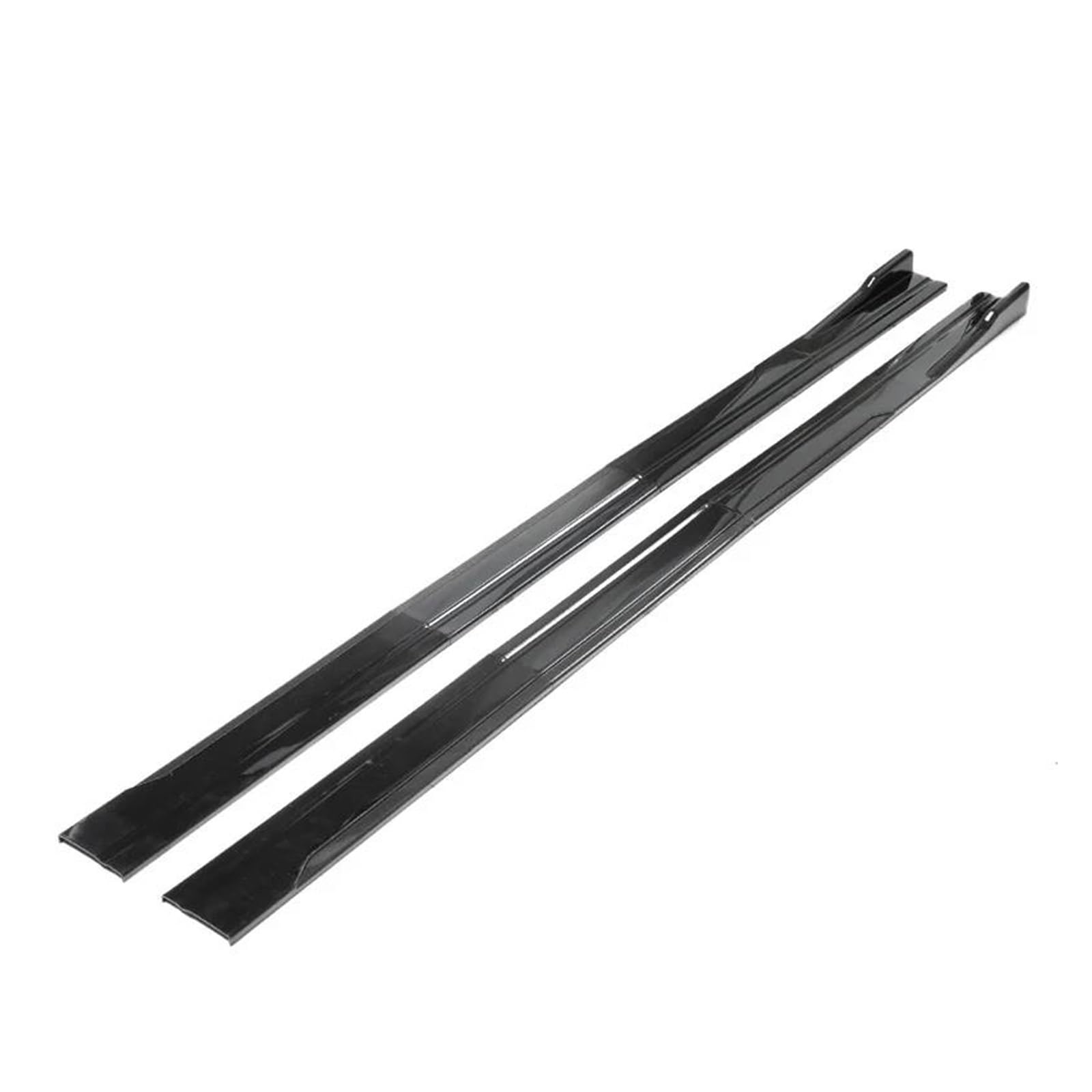 Seitenschweller Splitter 8 STÜCKE Auto Seitenschweller Einstellbare Stoßstange Kohlefaser Modifiedextension Rocker Plate Lippe Für Seitenschürze(2m Black) von ODKBFG