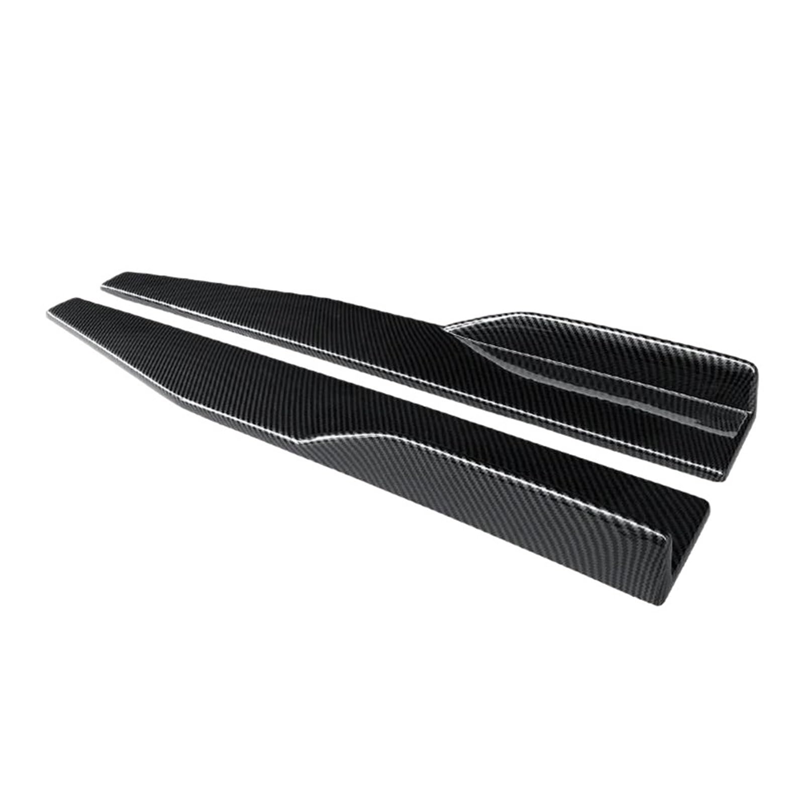 Seitenschweller Splitter Auto-Kratzschutz Professionelles Zubehör Für X1 F48 2016–2022 1 Paar 75 cm Seitenschwellerverlängerung Rockersplitter Seitenschürze(Kohlefaser-Optik) von ODKBFG