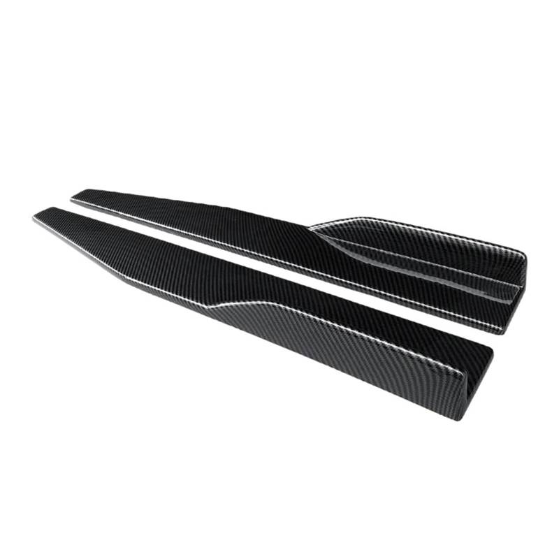 Seitenschweller Splitter Auto-Kratzschutz Professionelles Zubehör Für X1 F48 2016–2022 1 Paar 75 cm Seitenschwellerverlängerung Rockersplitter Seitenschürze(Kohlefaser-Optik) von ODKBFG