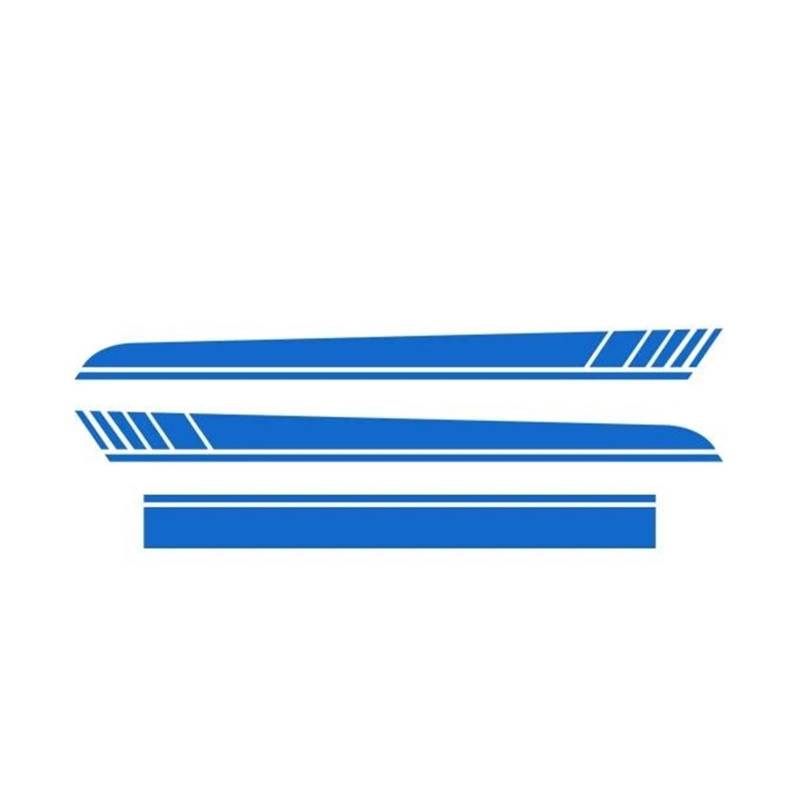 Seitenschweller Splitter Auto Motorhaube Vinyl Aufkleber Seitenstreifen Rock Aufkleber Zubehör Für Benz A Klasse W177 V177 A35 A45 A45S W176 Edition 1 Für AMG Seitenschürze(Glossy Blue,177) von ODKBFG