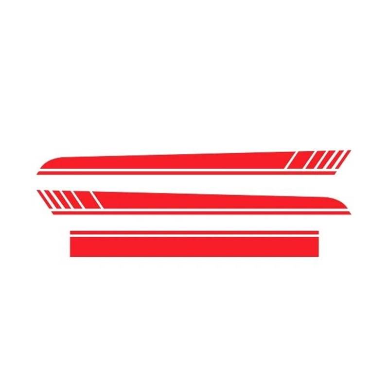Seitenschweller Splitter Auto Motorhaube Vinyl Aufkleber Seitenstreifen Rock Aufkleber Zubehör Für Benz A Klasse W177 V177 A35 A45 A45S W176 Edition 1 Für AMG Seitenschürze(Glossy Red,176) von ODKBFG
