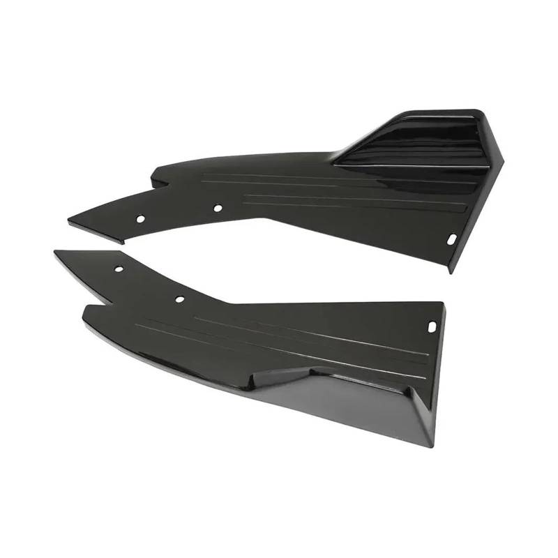 Seitenschweller Splitter Auto-Tuning-Zubehör Für Ford Für Mustang GT 500 350 Heckstoßstangen-Diffusor Splitter Spoiler Canards Seitenschweller Abdeckung Aufkleber Verkleidung Seitenschürze(Schwarz) von ODKBFG