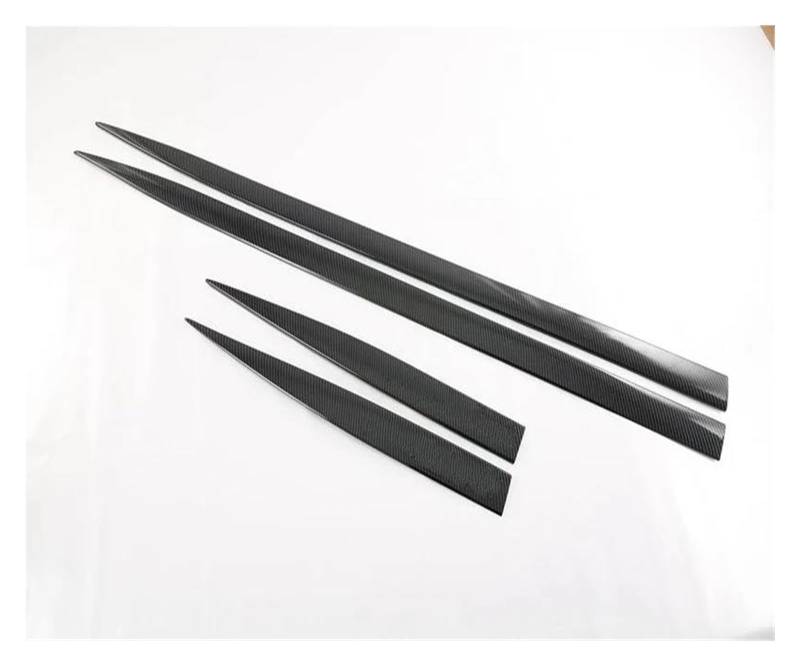 Seitenschweller Splitter Auto Zubehör ABS Chrome Side Door Körper Molding Moulding Trim Für Benz Für C-Klasse W206 Sport C180 C200 C300 2022 2023 Seitenschürze(Kohlefaser-Stil) von ODKBFG