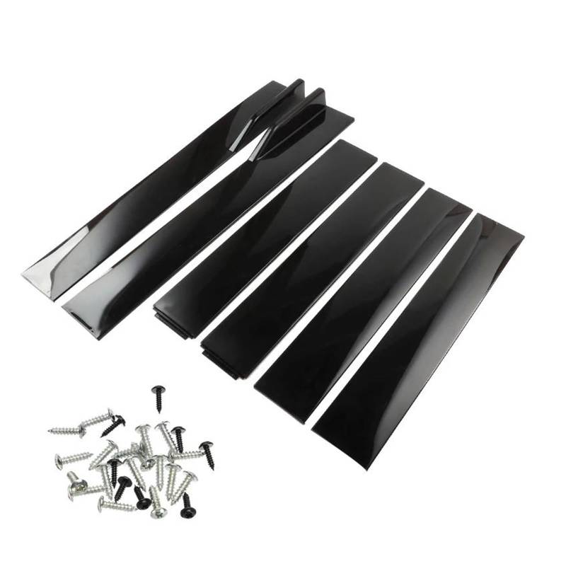 Seitenschweller Splitter Autozubehör Auto Außen 1 Paar 2M Universal Seitenschweller Verlängerung Rocker Panels Lip Splitter ABS Für Civic Seitenschürze(A-Model Black) von ODKBFG