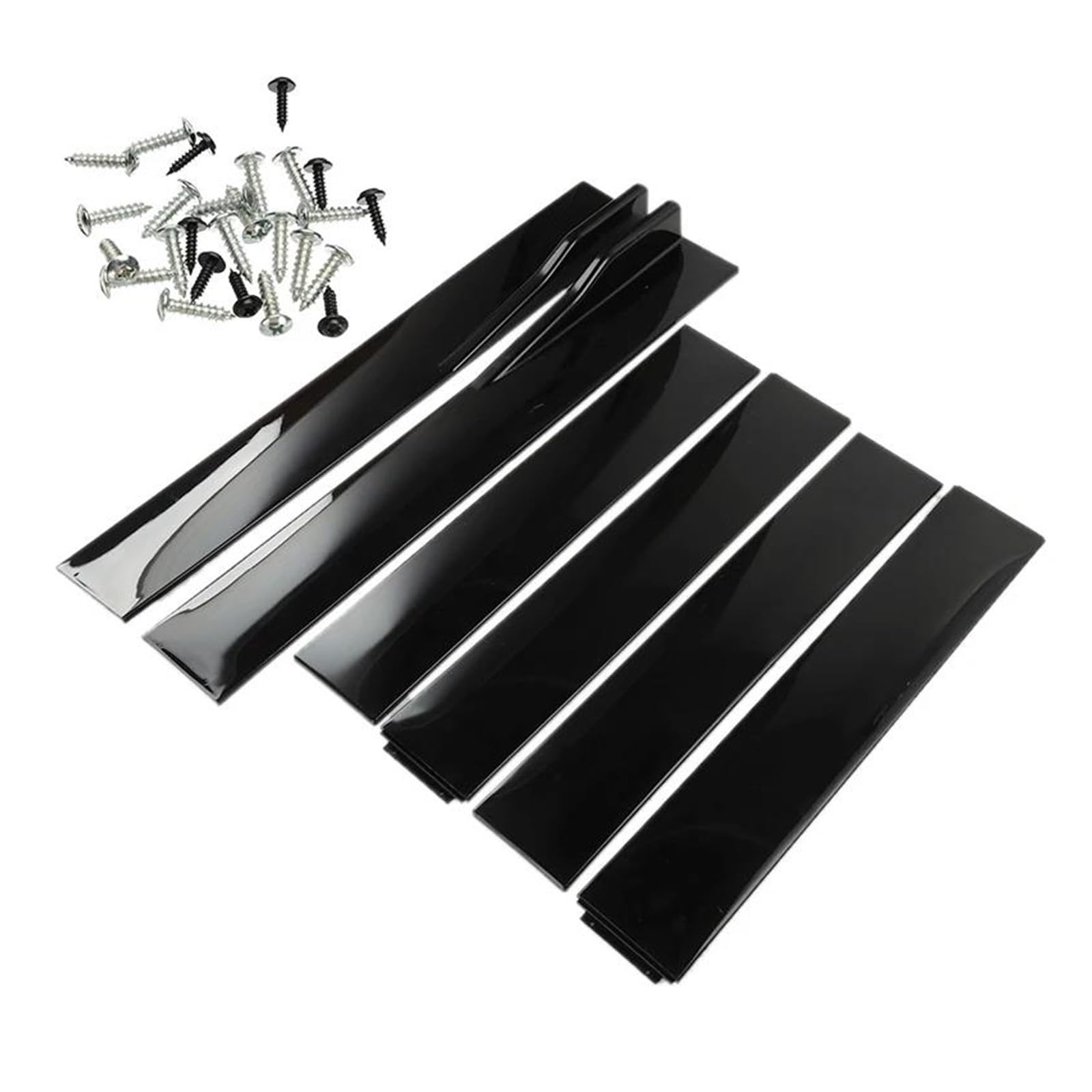 Seitenschweller Splitter Autozubehör Auto Außen 1 Paar 2M Universal Seitenschweller Verlängerung Rocker Panels Lip Splitter ABS Für Civic Seitenschürze(B-Model Black) von ODKBFG