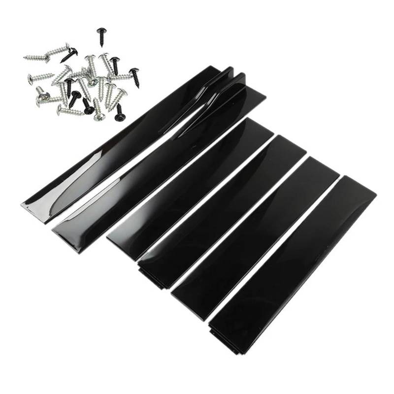 Seitenschweller Splitter Autozubehör Auto Außen 1 Paar 2M Universal Seitenschweller Verlängerung Rocker Panels Lip Splitter ABS Für Civic Seitenschürze(B-Model Black) von ODKBFG