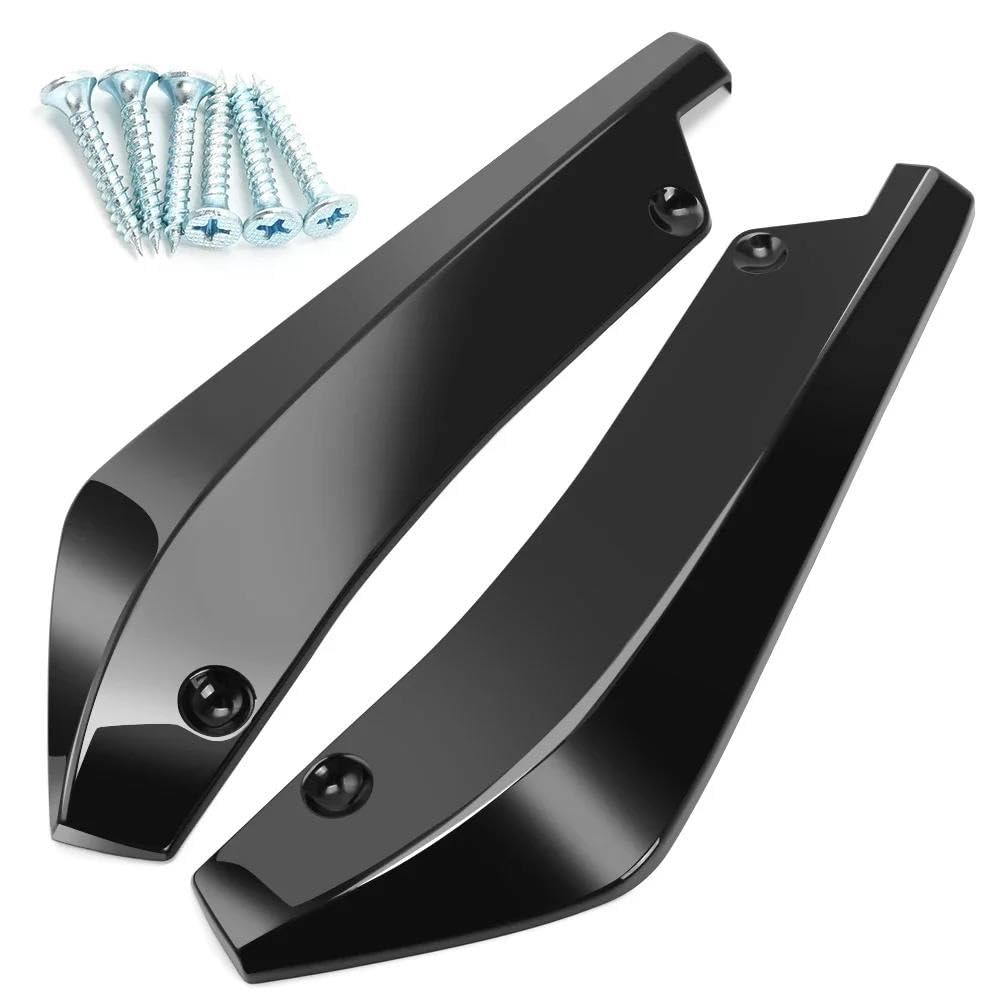 Seitenschweller Splitter Autozubehör Heckstoßstange Splitter Canard Aufkleber Für A3 8V A4 B5 B6 B7A6 C5 A5 TT Q3 Q5 Q7 A1 A2 A7 A8 S3 S4 R8 RS Seitenschürze(Schwarz) von ODKBFG