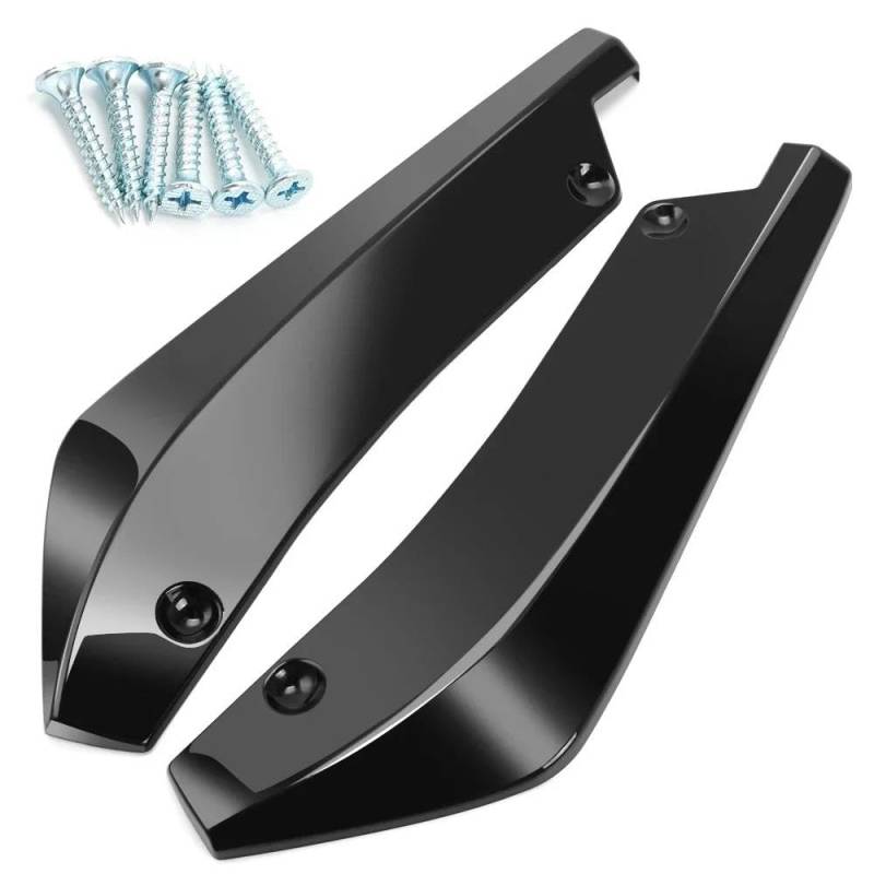 Seitenschweller Splitter Autozubehör Heckstoßstange Splitter Canard Aufkleber Für A3 8V A4 B5 B6 B7A6 C5 A5 TT Q3 Q5 Q7 A1 A2 A7 A8 S3 S4 R8 RS Seitenschürze(Schwarz) von ODKBFG