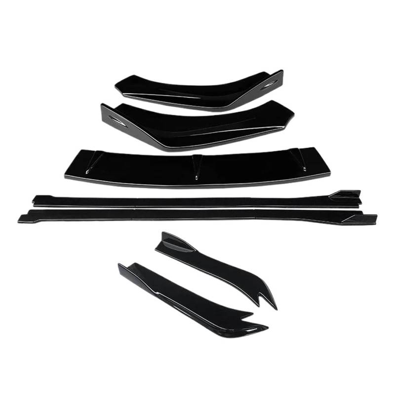 Seitenschweller Splitter Für Kia K5 Für Kaiku 2020-2022 Auto Front Stoßstange Splitter Lip Body Kit Spoiler Seitenschweller Erweiterungen Hinten Wrap Winkel Shark Fins ABS Seitenschürze(Gloss Black) von ODKBFG