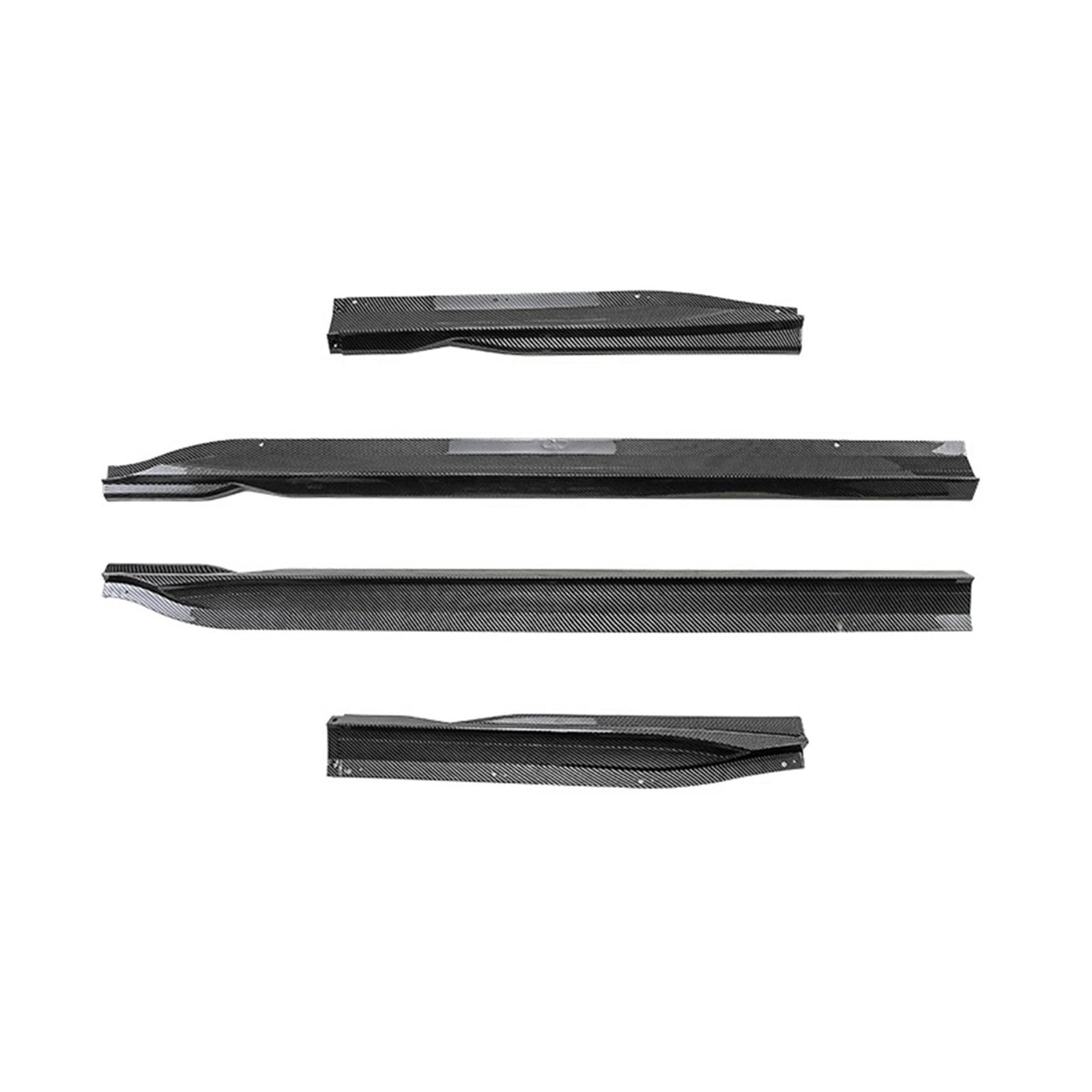 Seitenschweller Splitter Für M3 G80 G81 2021 2022 2023 EIN Set Auto Seitenschweller Spoiler Splitter Diffusor Body Kit Schutz Carbon Fiber Look Seitenschürze(Kohlefaser-Stil) von ODKBFG