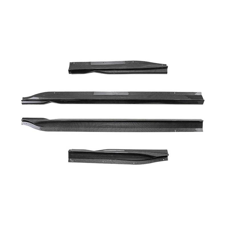 Seitenschweller Splitter Für M3 G80 G81 2021 2022 2023 EIN Set Auto Seitenschweller Spoiler Splitter Diffusor Body Kit Schutz Carbon Fiber Look Seitenschürze(Kohlefaser-Stil) von ODKBFG