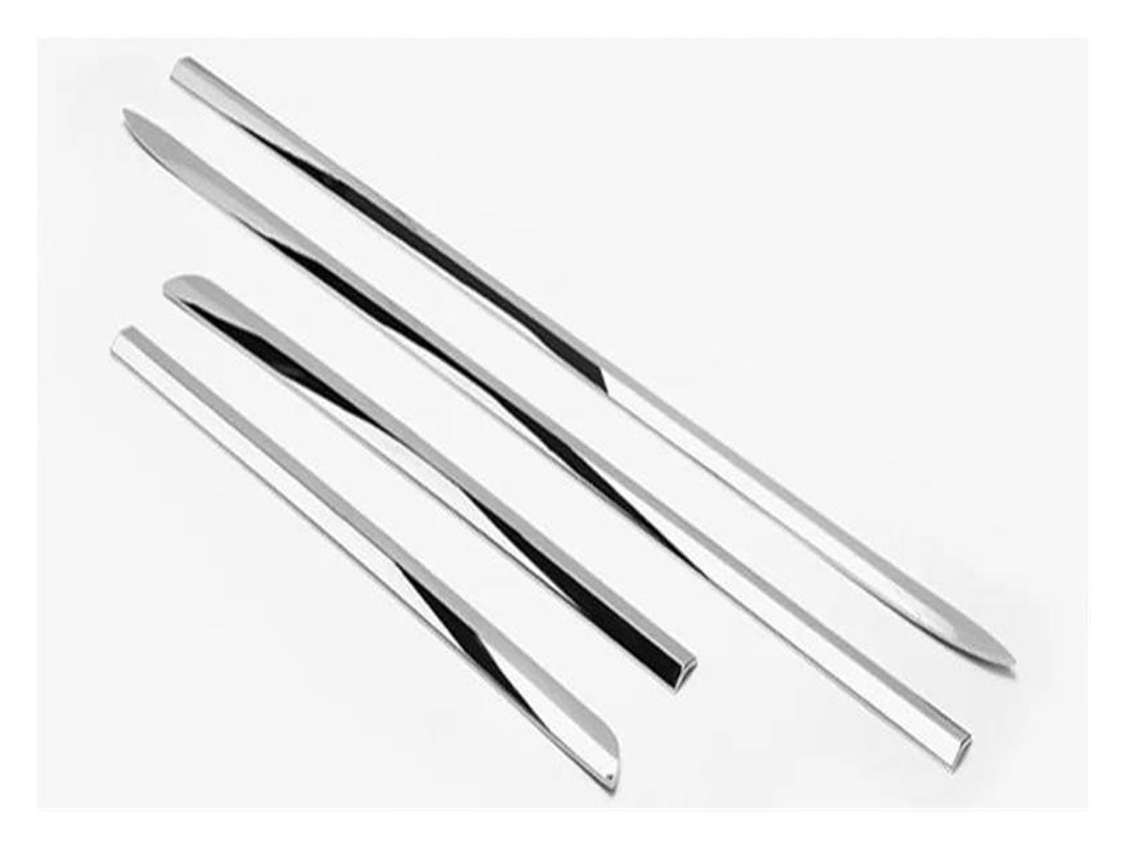 Seitenschweller Splitter Für Tesla Für Modell 3 Karosserie Anti-Kratzschutz-Zierleiste ABS-Kohlefaser-Türseitenkantenschutz Antikollisionsstreifen Autoaufkleber Seitenschürze(4pcs-Bright Silver) von ODKBFG