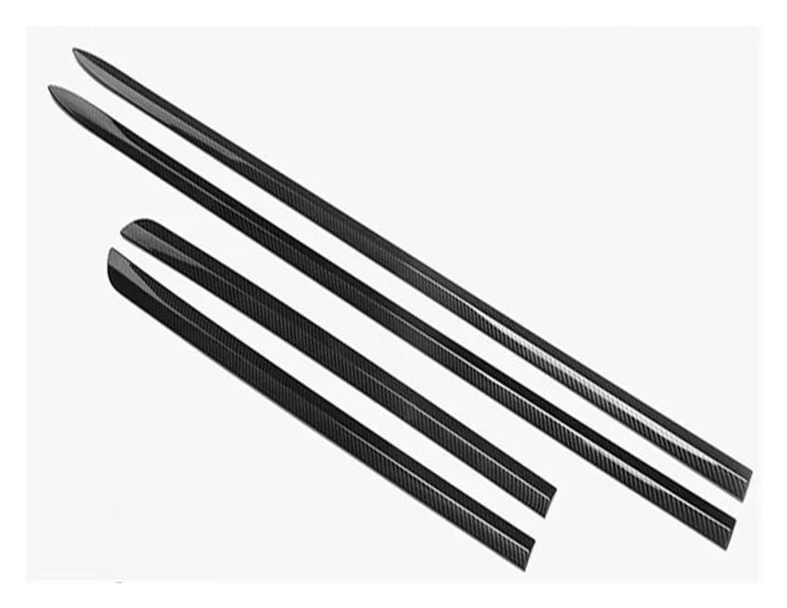 Seitenschweller Splitter Für Tesla Für Modell 3 Karosserie Anti-Kratzschutz-Zierleiste ABS-Kohlefaser-Türseitenkantenschutz Antikollisionsstreifen Autoaufkleber Seitenschürze(4pcs-Carbon Fiber) von ODKBFG