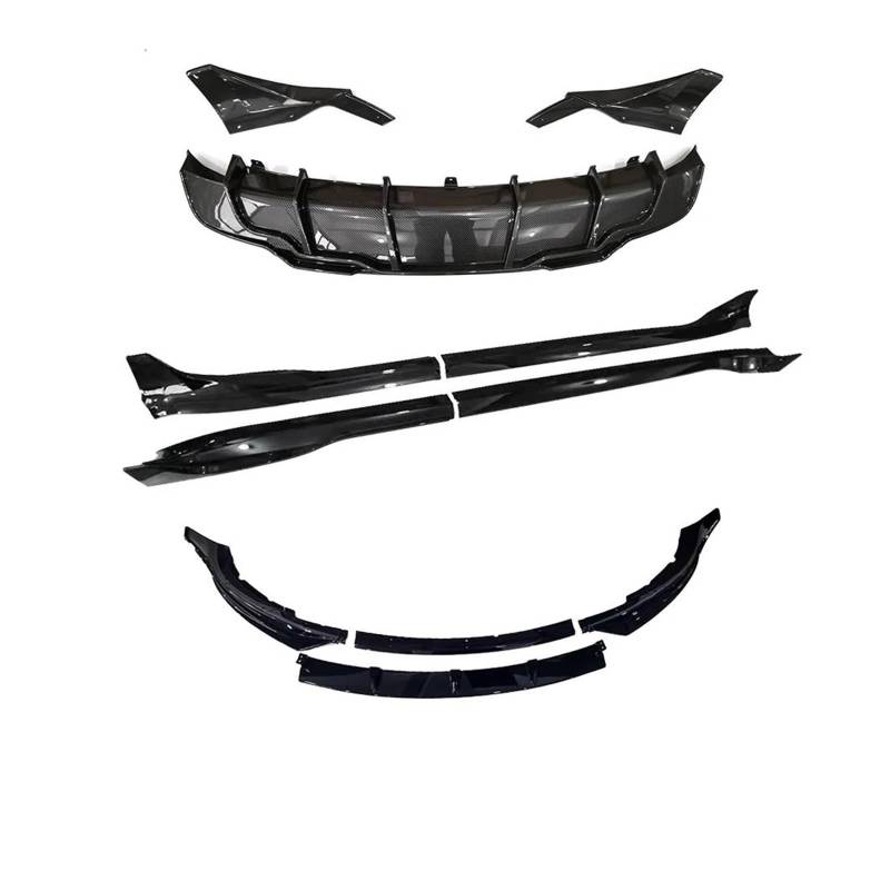 Seitenschweller Splitter Für Tesla Für Modell 3 Y 2017-2023 Stoßstange Lippe Hinten Diffusor Spoiler Tuning Zubehör Sport Körper Kit Carbon Faser Seitenschürze(3 Whole GB Set) von ODKBFG