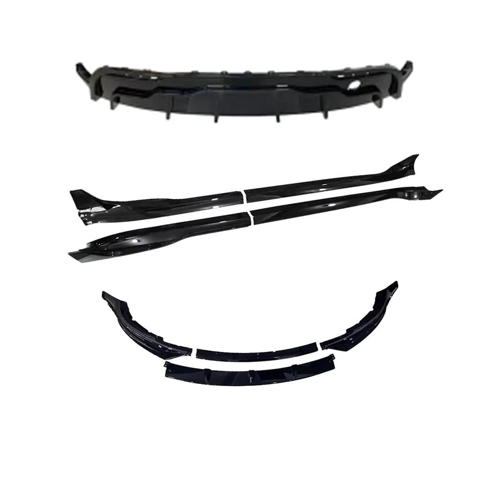 Seitenschweller Splitter Für Tesla Für Modell 3 Y 2017-2023 Stoßstange Lippe Hinten Diffusor Spoiler Tuning Zubehör Sport Körper Kit Carbon Faser Seitenschürze(Y Whole GB Set) von ODKBFG