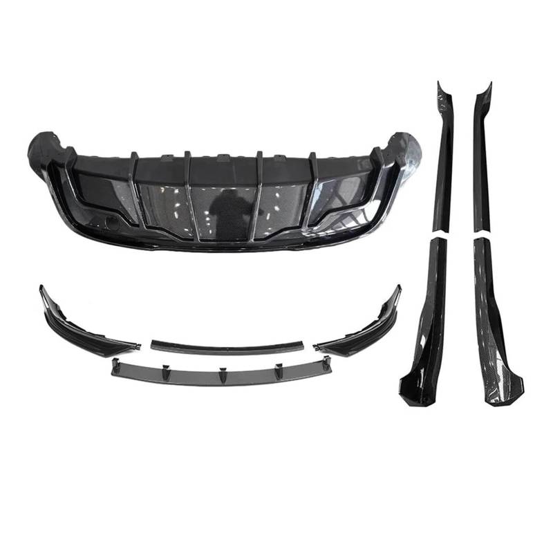 Seitenschweller Splitter Für Tesla Für Modell 3 Y 2017-2023 Stoßstange Lippe Hinten Diffusor Spoiler Tuning Zubehör Sport Körper Kit Carbon Faser Seitenschürze(Y Whole Gcf Set) von ODKBFG