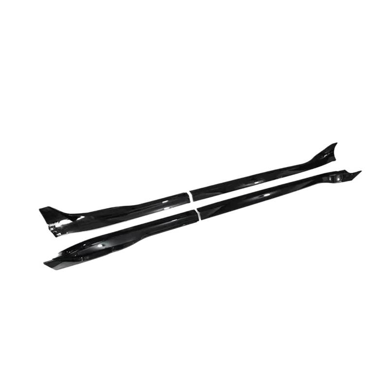 Seitenschweller Splitter Für Tesla Für Modell 3 Y 2017-2024 Body Kits Für Modell 3 Für Highland Auto Seite Splitter Seite Rock Glänzend Carbon Schwarz Auto Zubehör Seitenschürze(3 Glossy Black) von ODKBFG