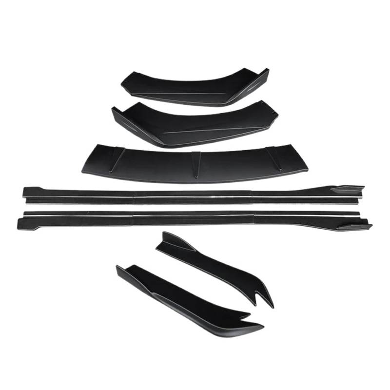 Seitenschweller Splitter Für VW Für Passat CC 2009-2012 Auto Front Stoßstange Splitter Lip Body Kit Spoiler Seitenschweller Erweiterungen Hinten Wrap Winkel Zubehör Seitenschürze(Matt-schwarz) von ODKBFG