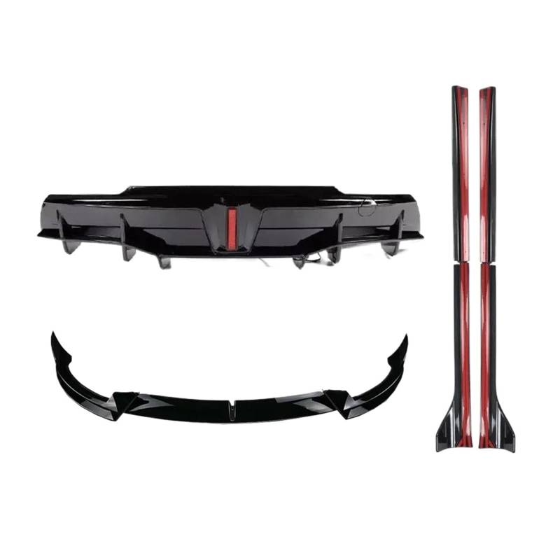 Seitenschweller Splitter Heckdiffusor Seitenspoilerlippe Für Tesla-Karosseriekits Für Modell Y 2020–2023 Für Tesla 2023 2024 Karosserietuning Seitenschürze(Matte Black Set) von ODKBFG
