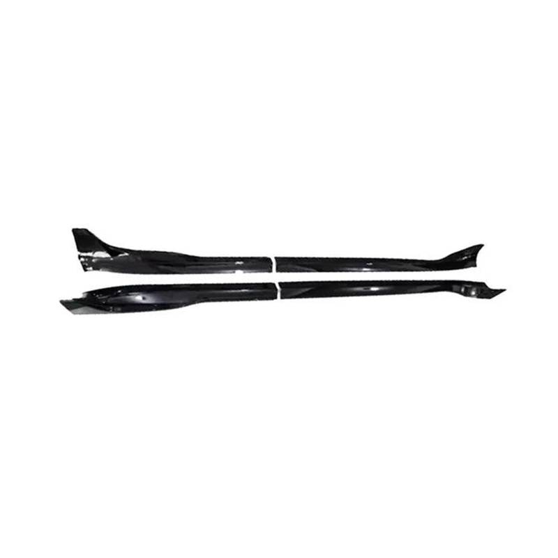 Seitenschweller Splitter Seitenschweller-Body-Kits-Schutz Für Tesla Für Modell Y 2021-2024 Seitenschweller Modifizierter Body-Kit-Schutz Carbonfasermuster ABS Seitenschürze(Black Glossy) von ODKBFG