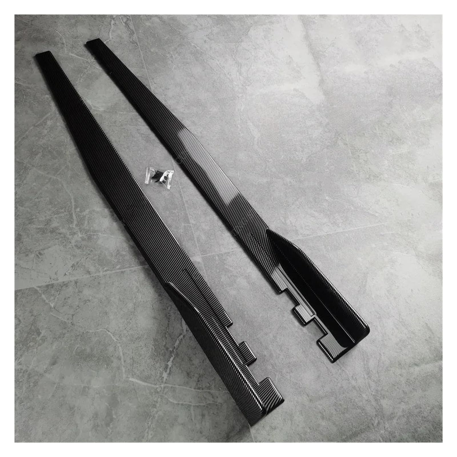 Seitenschweller Splitter Seitenschweller-Erweiterungs-Schwellenwerte Lippensplitter Für F10 F11 5-Serie 520d 530i 530d 550i 550d M5 2010-2017 Bodykit-Tuning Seitenschürze(Carbon Look) von ODKBFG