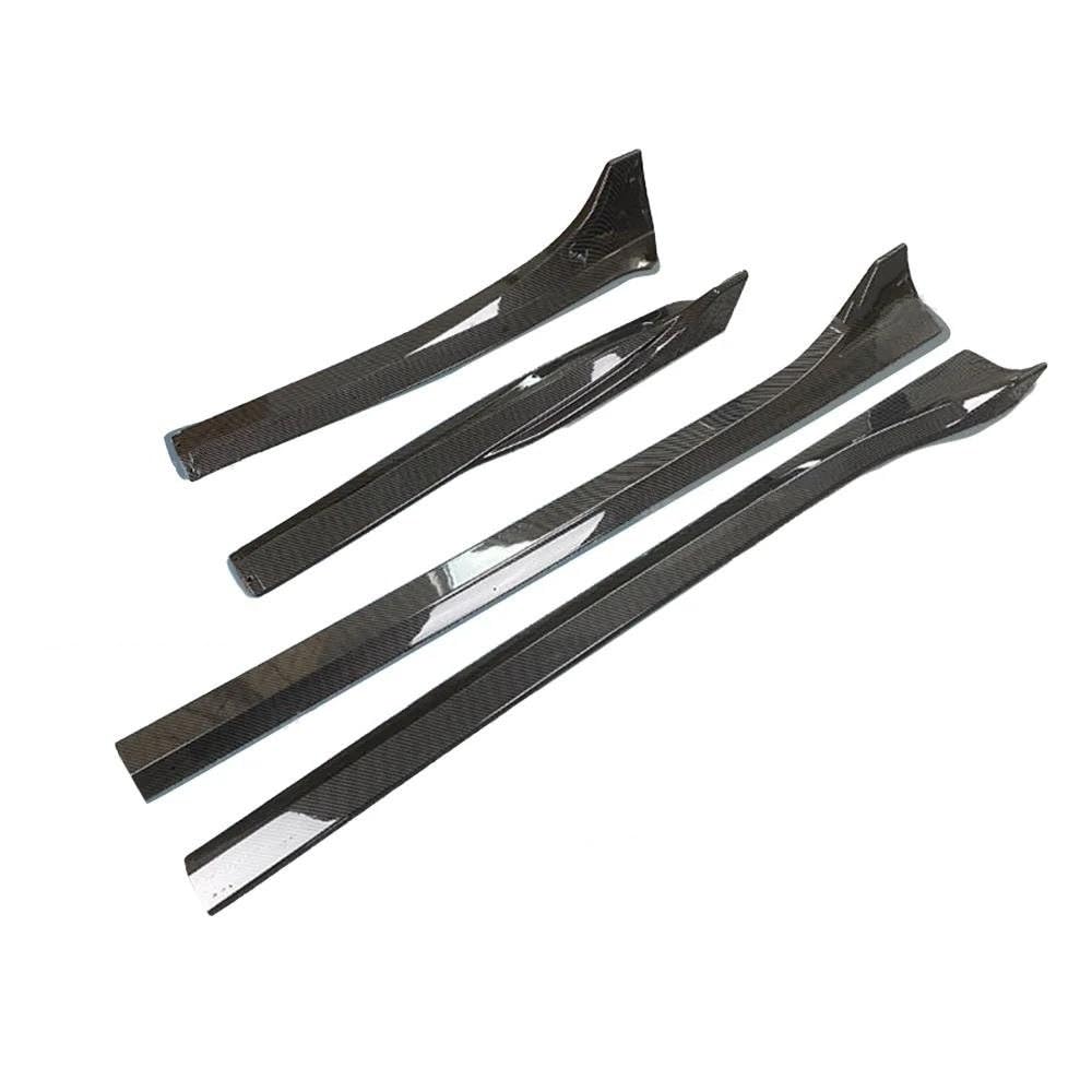 Seitenschweller Splitter Seitenschweller Für Tesla Für Modell 3 Y 2017 + 2024 Seitensplitter ABS-Kunststoff Seitenleisten Schwarz Carbon Body Kits Autozubehör Seitenschürze(M3 Matte Carbon) von ODKBFG