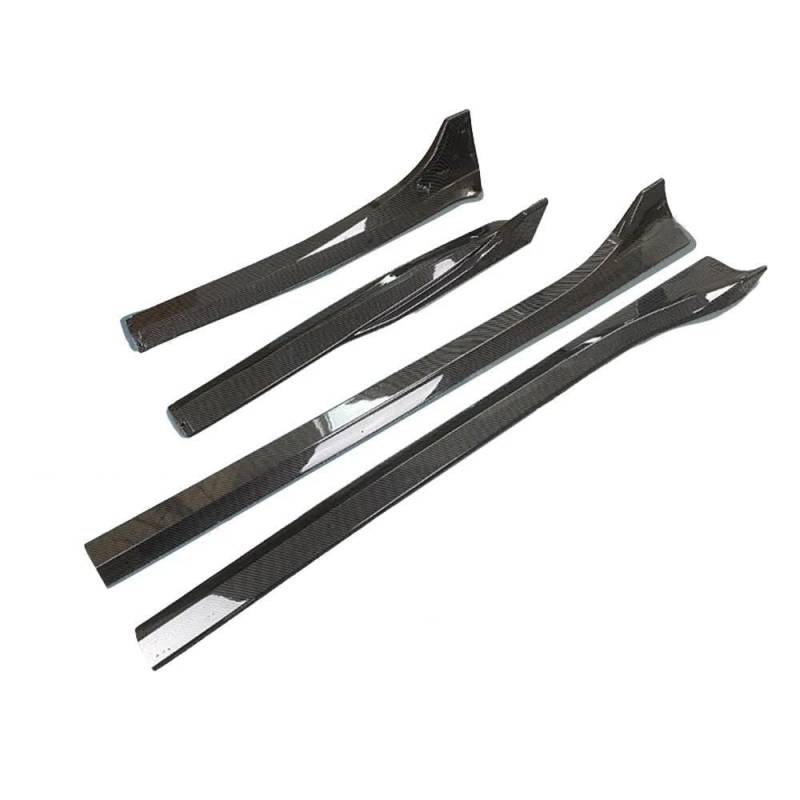 Seitenschweller Splitter Seitenschweller Für Tesla Für Modell 3 Y 2017 + 2024 Seitensplitter ABS-Kunststoff Seitenleisten Schwarz Carbon Body Kits Autozubehör Seitenschürze(M3 Matte Carbon) von ODKBFG