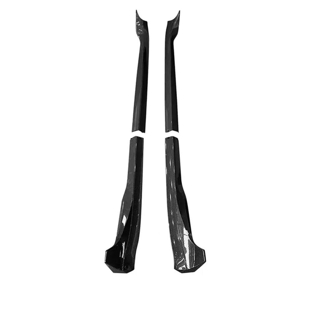 Seitenschweller Splitter Seitenschweller Für Tesla Für Modell 3 Y 2017 + 2024 Seitensplitter ABS-Kunststoff Seitenleisten Schwarz Carbon Body Kits Autozubehör Seitenschürze(Y Glossy Carbon) von ODKBFG