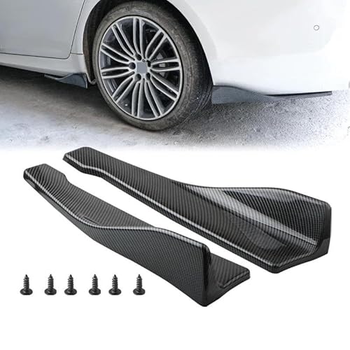 Seitenschweller Splitter Universal Auto Spoiler Heckstoßstange Streifen Lippe Diffusor Splitter Kratzschutz Auto Tuning Zubehör Kohlefaser Seitenschürze(Side Skirt CB) von ODKBFG