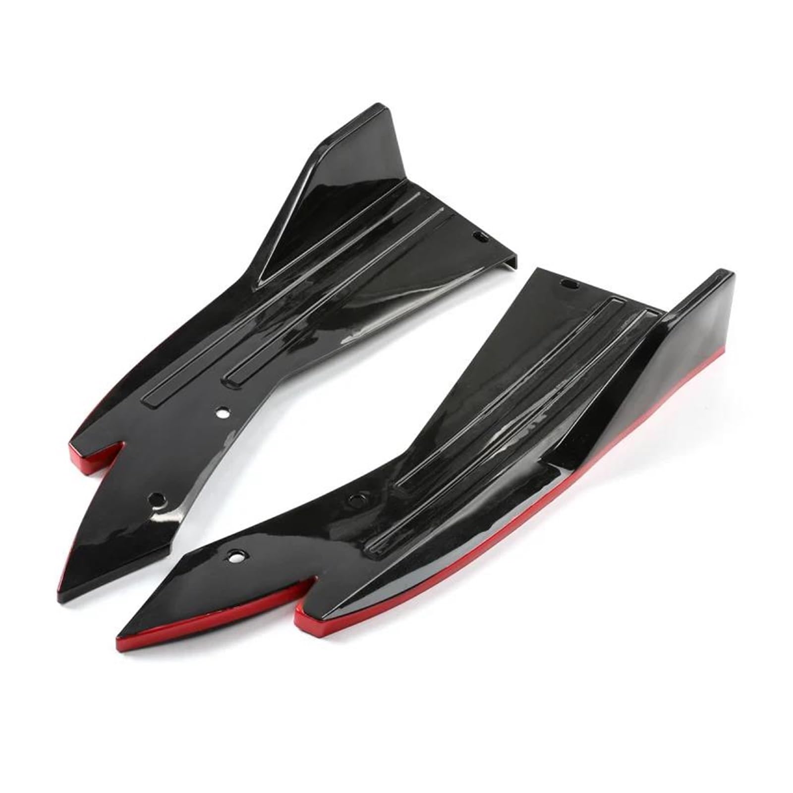 Seitenschweller Splitter Universal-Automobile Wrap Winkel Stoßstange Hinten Ecke Änderung Schraube Fixierung Kollision Vermeidung Für Seitenschürze(Bright Black Red) von ODKBFG