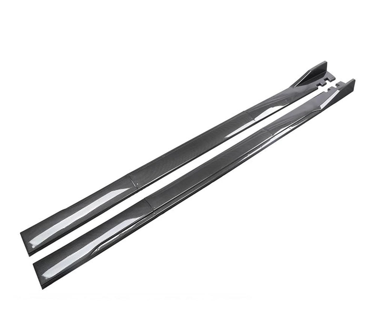 Seitenschweller Splitter Universelle Seitenschweller-Verlängerung Diffusor Bodykit Auto-Styling Außenzubehör Seitenschürze(200cm Carbon) von ODKBFG