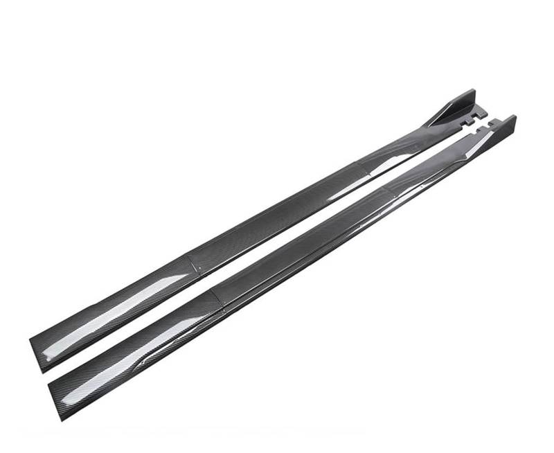 Seitenschweller Splitter Universelle Seitenschweller-Verlängerung Diffusor Bodykit Auto-Styling Außenzubehör Seitenschürze(200cm Carbon) von ODKBFG
