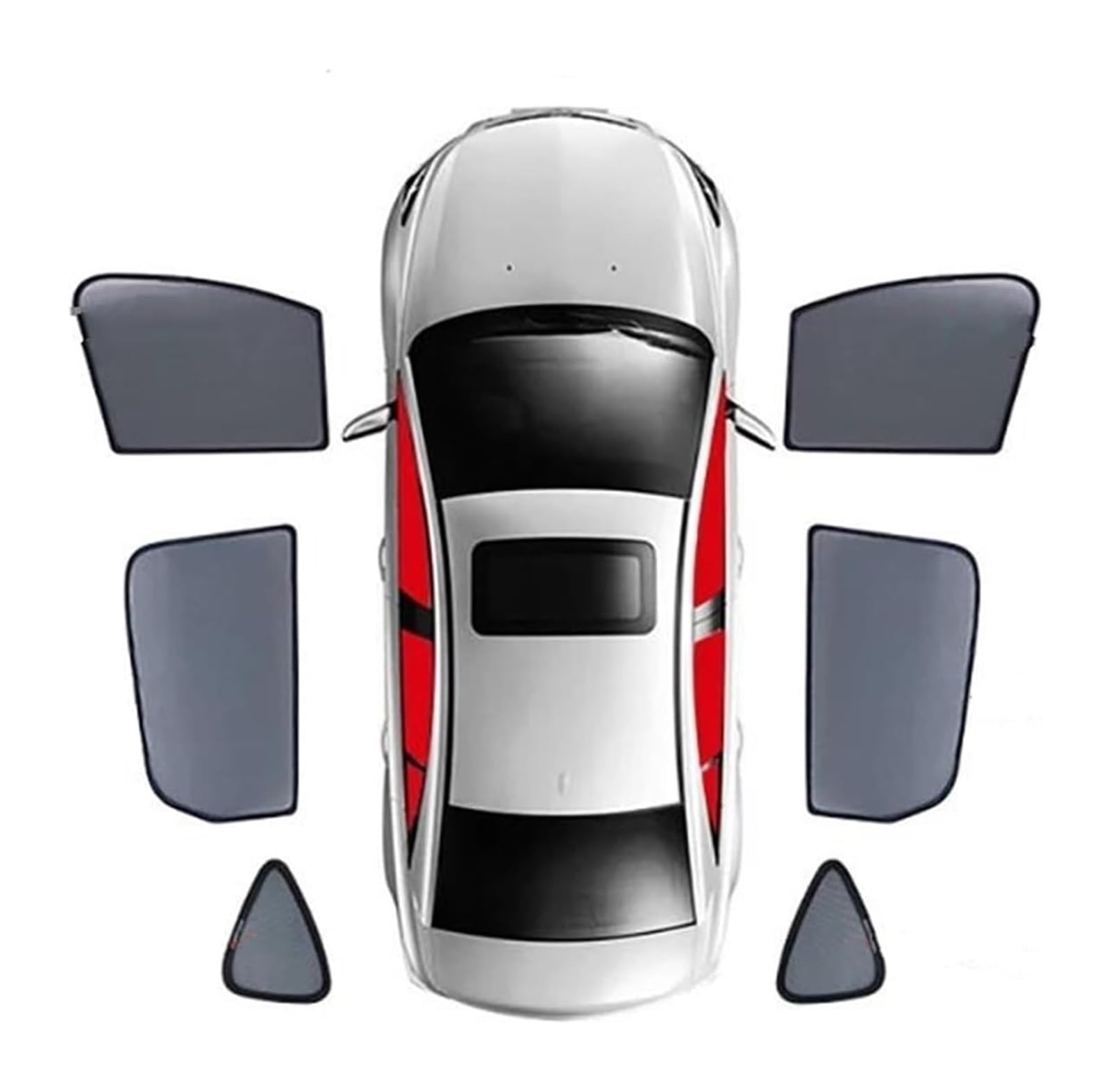 Auto Sonnenschutz Für A4 Für Avant B7 2004-2008 Auto-Rückseiten-Baby-Fenster-Sonnenschutzschild Frontscheibenvorhang Sonnenschutzvisier Sonnenschutzschirme(OneColor) von ODKISXS