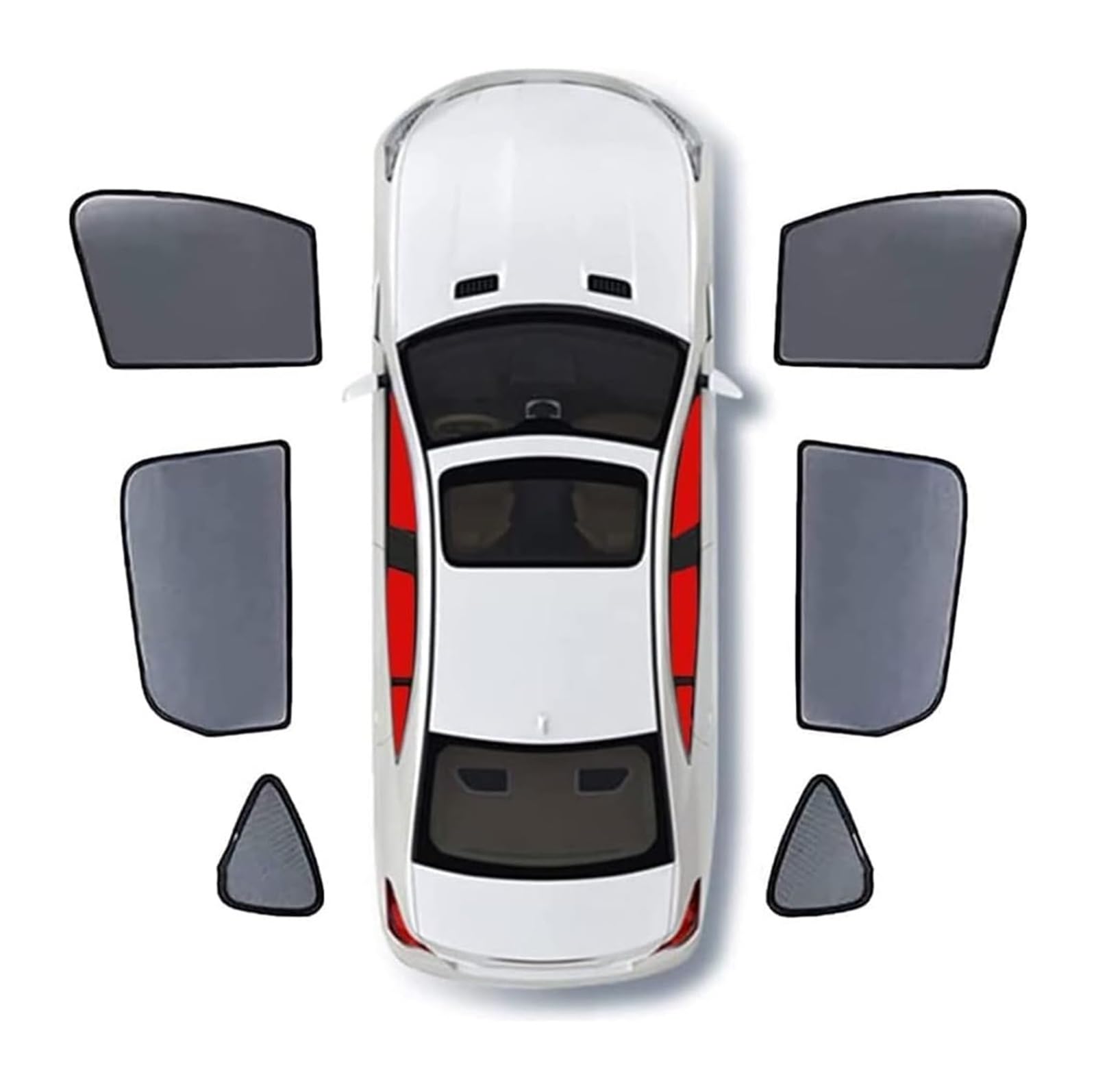 Auto Sonnenschutz Für C5 II Limousine Phase II 2012-2017 Vollständige Abdeckung Sonnenschutz Auto Seitenfenster Vorne Hinten UV Strahlen Privatsphäre Schutz(6pcs-wholecar) von ODKISXS