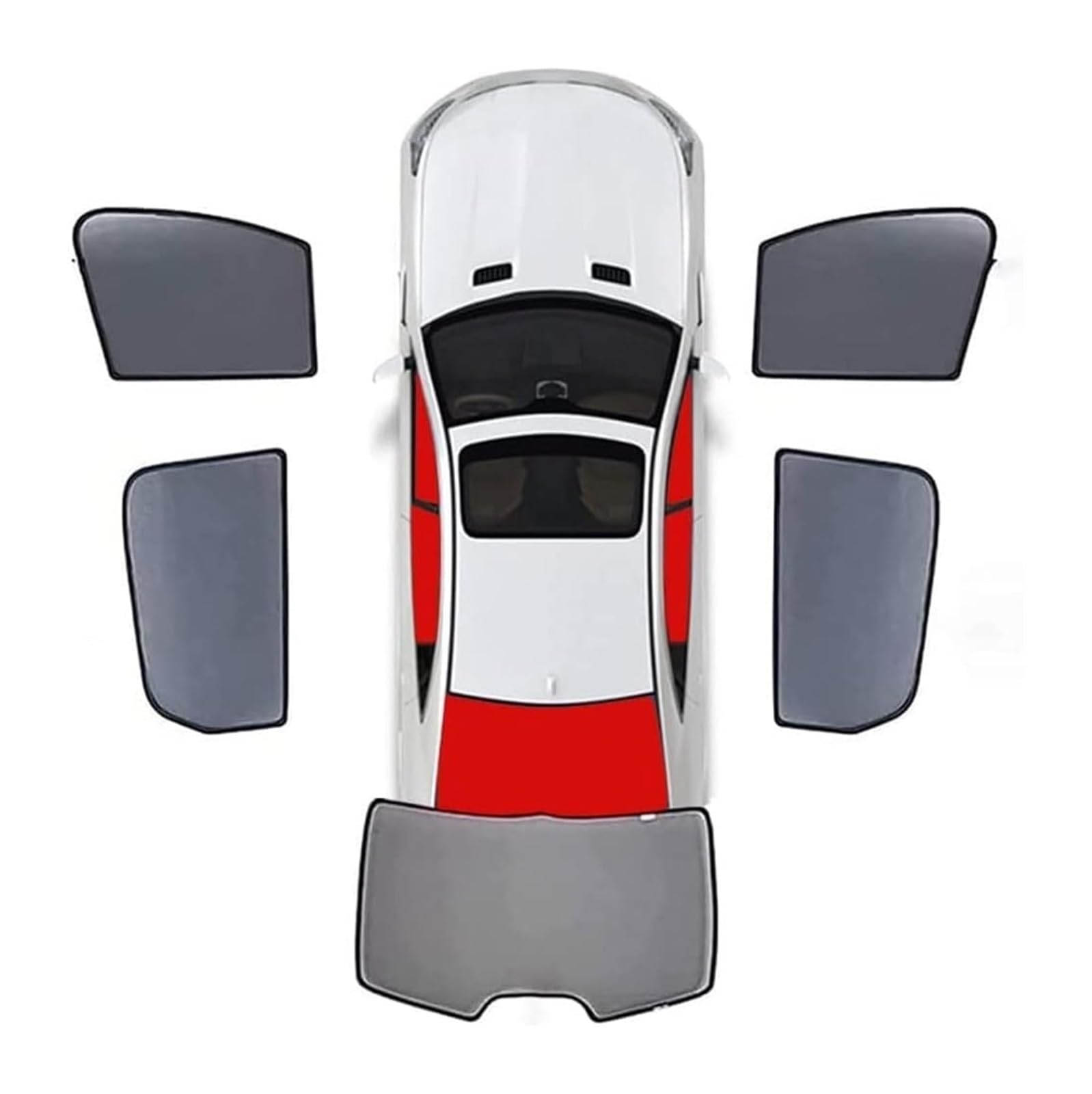 Auto Sonnenschutz Für Ford Für Territoty II CX756 China 2022-2025 Vollständige Abdeckung Sonnenschutz Seitenfenster Vorne Hinten UV-Strahlen Sichtschutz XATHKJOE(5pcs-wholecar) von ODKISXS