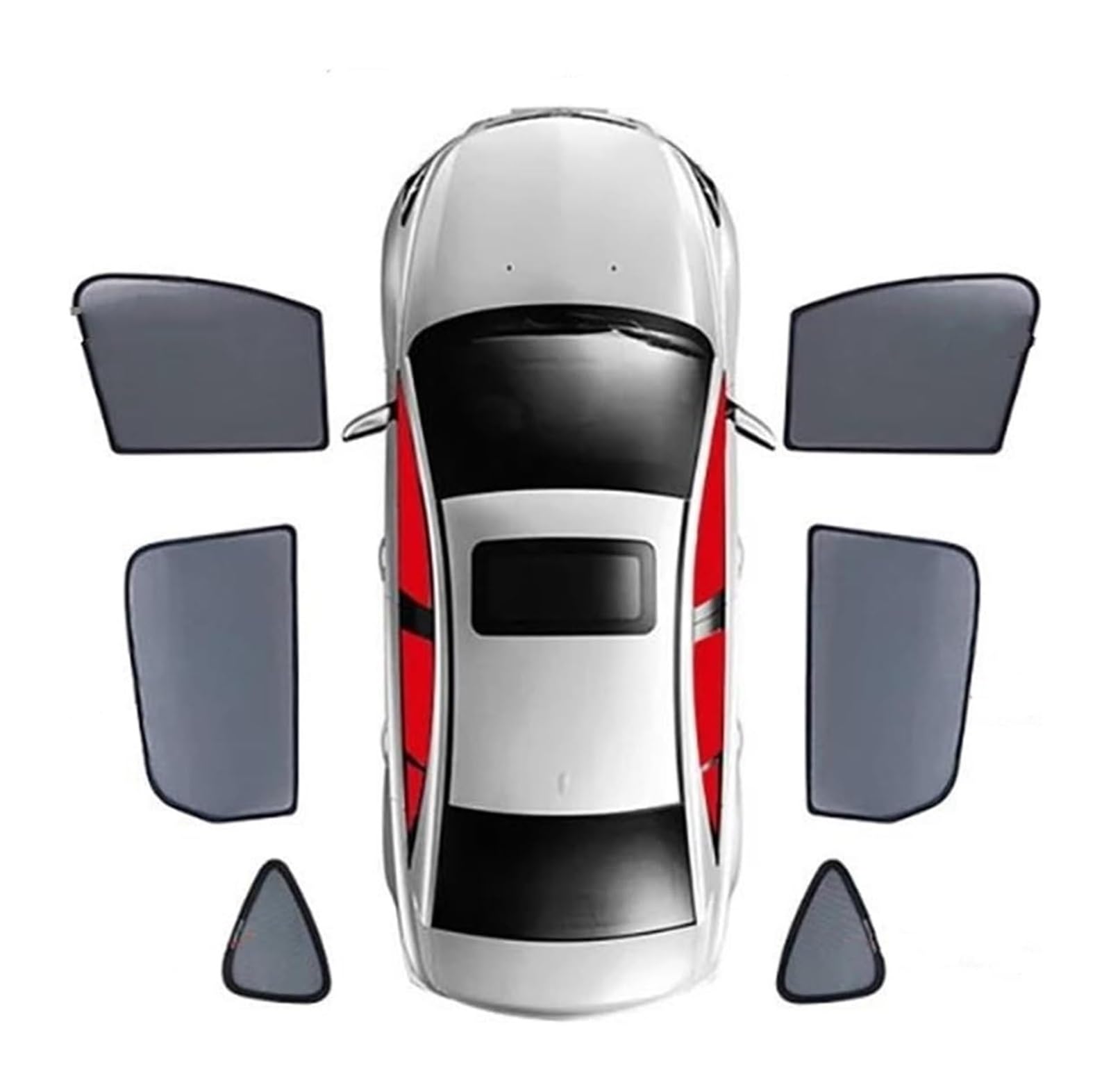 Auto Sonnenschutz Für Freed GB5 GB6 2016-2023 Magnetischer Auto-Sonnenschutz Visier Frontscheibenvorhang Rückseite Babyfenster(OneColor) von ODKISXS
