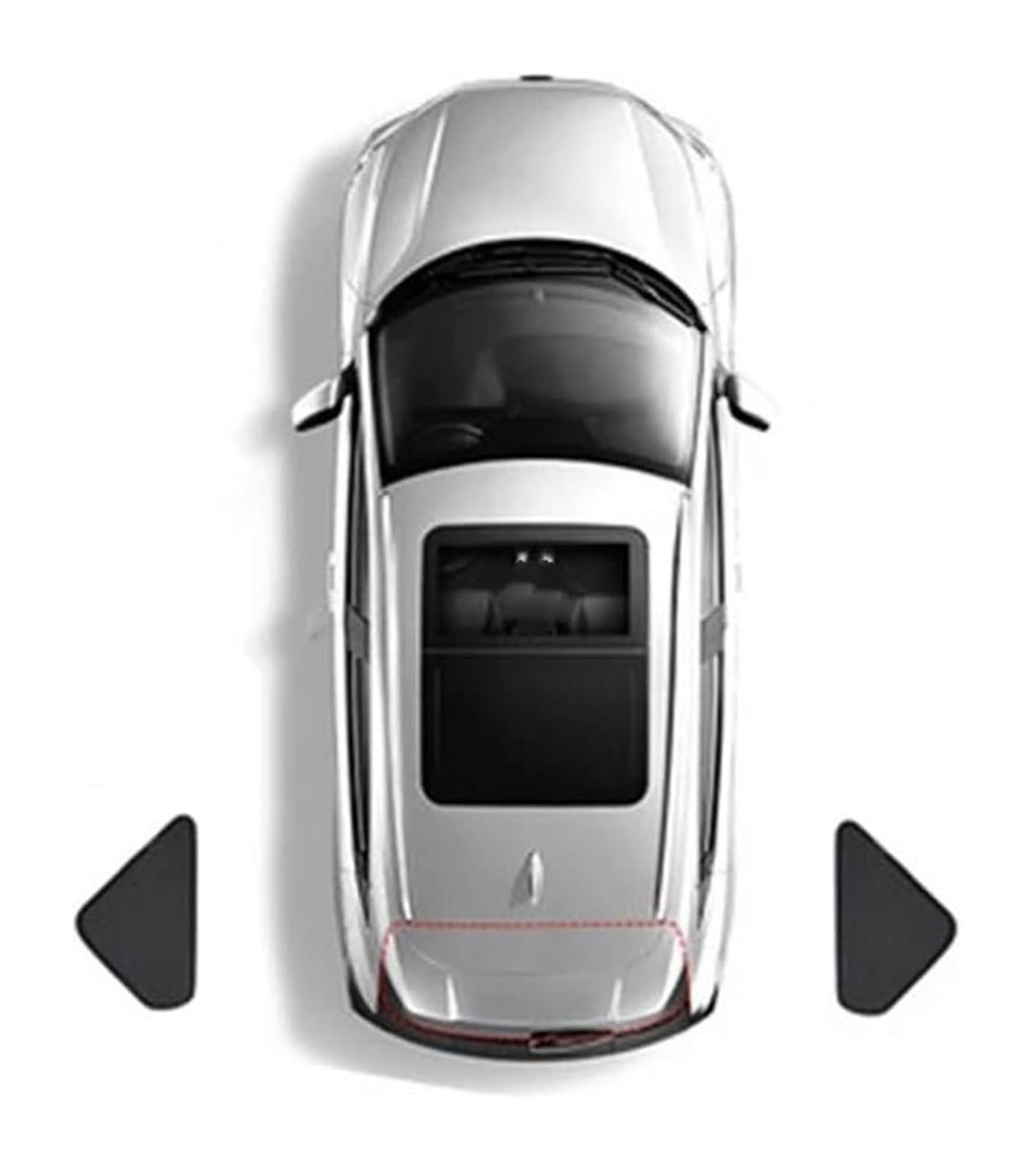 Auto Sonnenschutz Für J&eep Für Compass Vollständige Abdeckung Auto Sonnenschutz Frontscheibe Magnetischer Netzvorhang Hinteres Seitenfenster Sonnenblende Schatten(Triangular Window) von ODKISXS