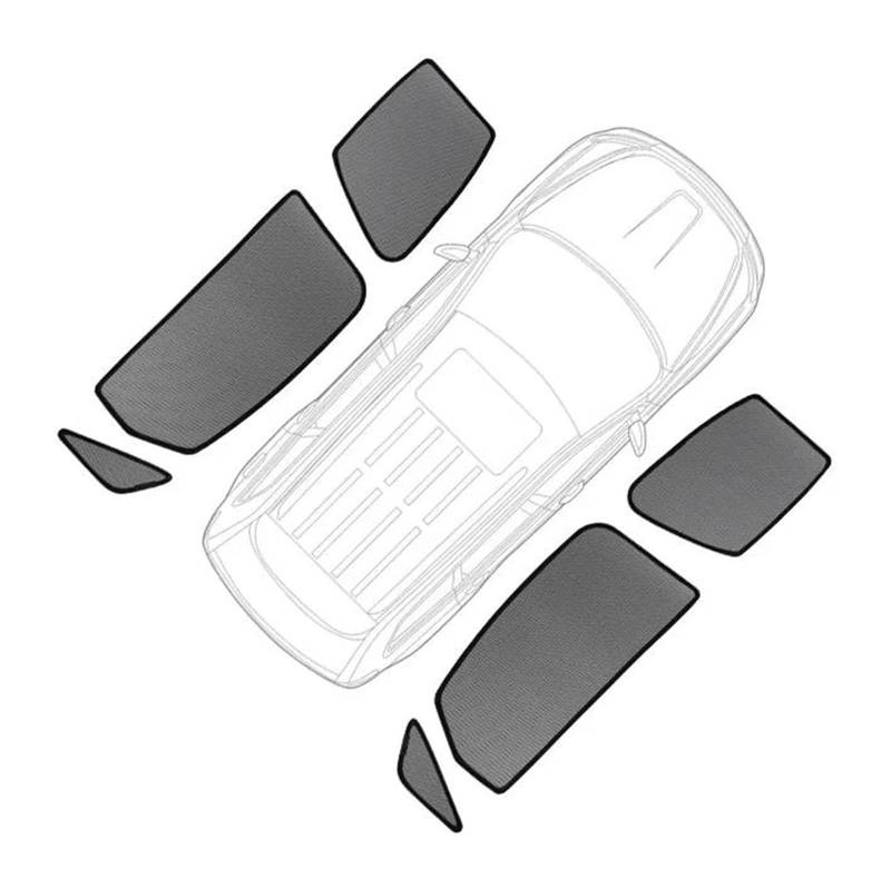 Auto Sonnenschutz Für Mercedes Für B&ENZ EQC 2019-2024 Sonnenschutzvisier Für Die Hintere Seitenscheibe Auto-Sonnenschutzvorhang Für Die Windschutzscheibe(6PCS Side Window) von ODKISXS