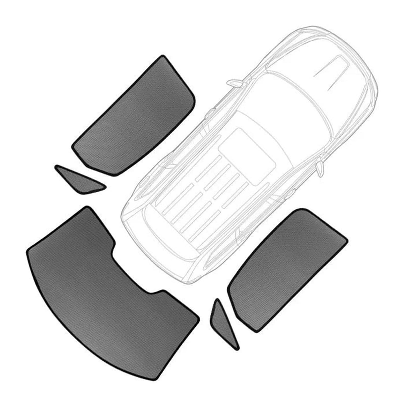 Auto Sonnenschutz Für Mercedes Für B&ENZ GLB EQB 2020-2024 Auto-Sonnenschutzschild Vorne Hinten Windschutzscheibe Vorhang Seite Babyfenster Sonnenschutz(Rear 5pcs) von ODKISXS