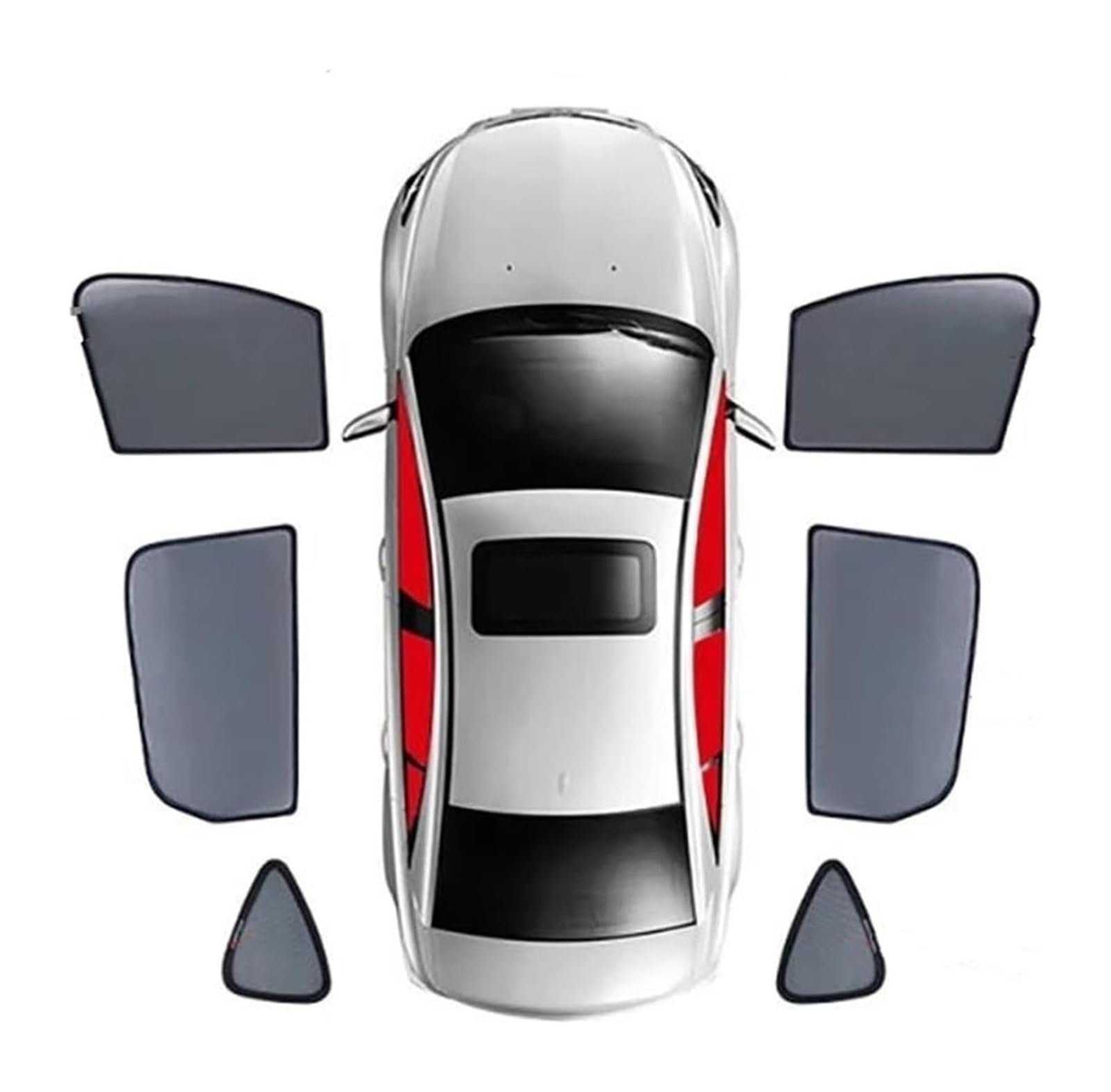 Auto Sonnenschutz Für Mercedes Für B&ENZ GLE W167 SUV Auto-Rückseiten-Babyfenster-Sonnenschutzschild Vorderer Hinterer Windschutzscheibenvorhang Sonnenschutzvisier(OneColor) von ODKISXS