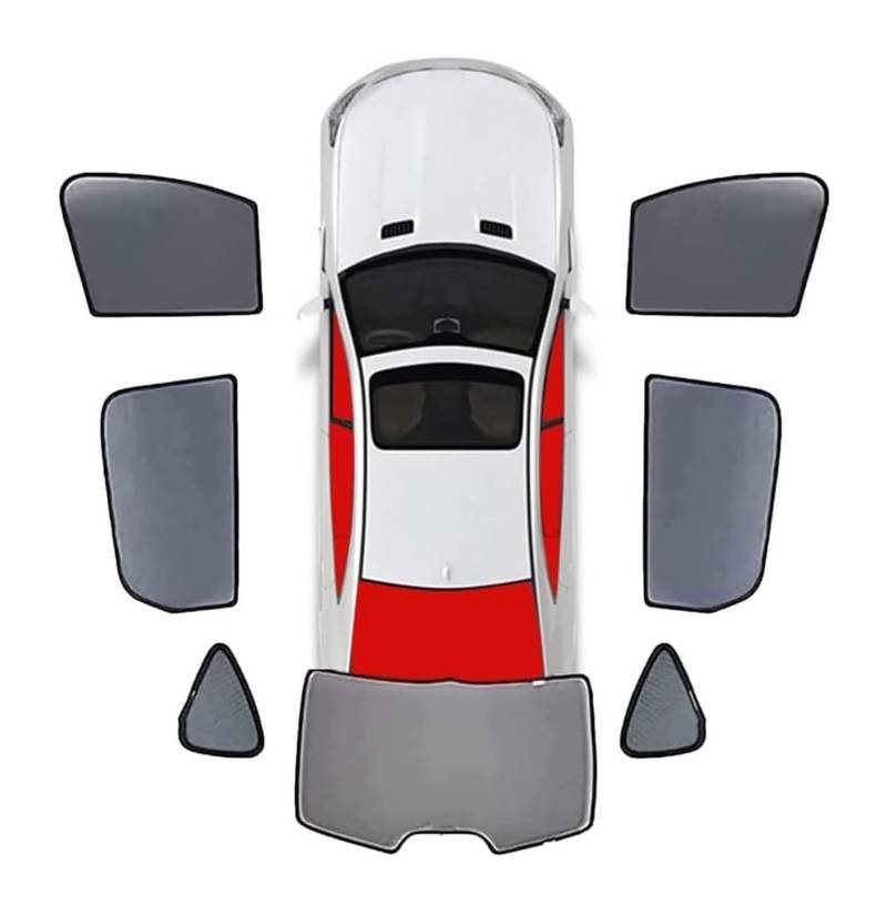 Auto Sonnenschutz Für P&orsche Für Cayenne III SUV Vollständige Abdeckung Sonnenschutz Auto Seitenfenster Vorne Hinten UV-Strahlen Sichtschutz 7-teilig-ganzauto(7pcs-wholecar) von ODKISXS