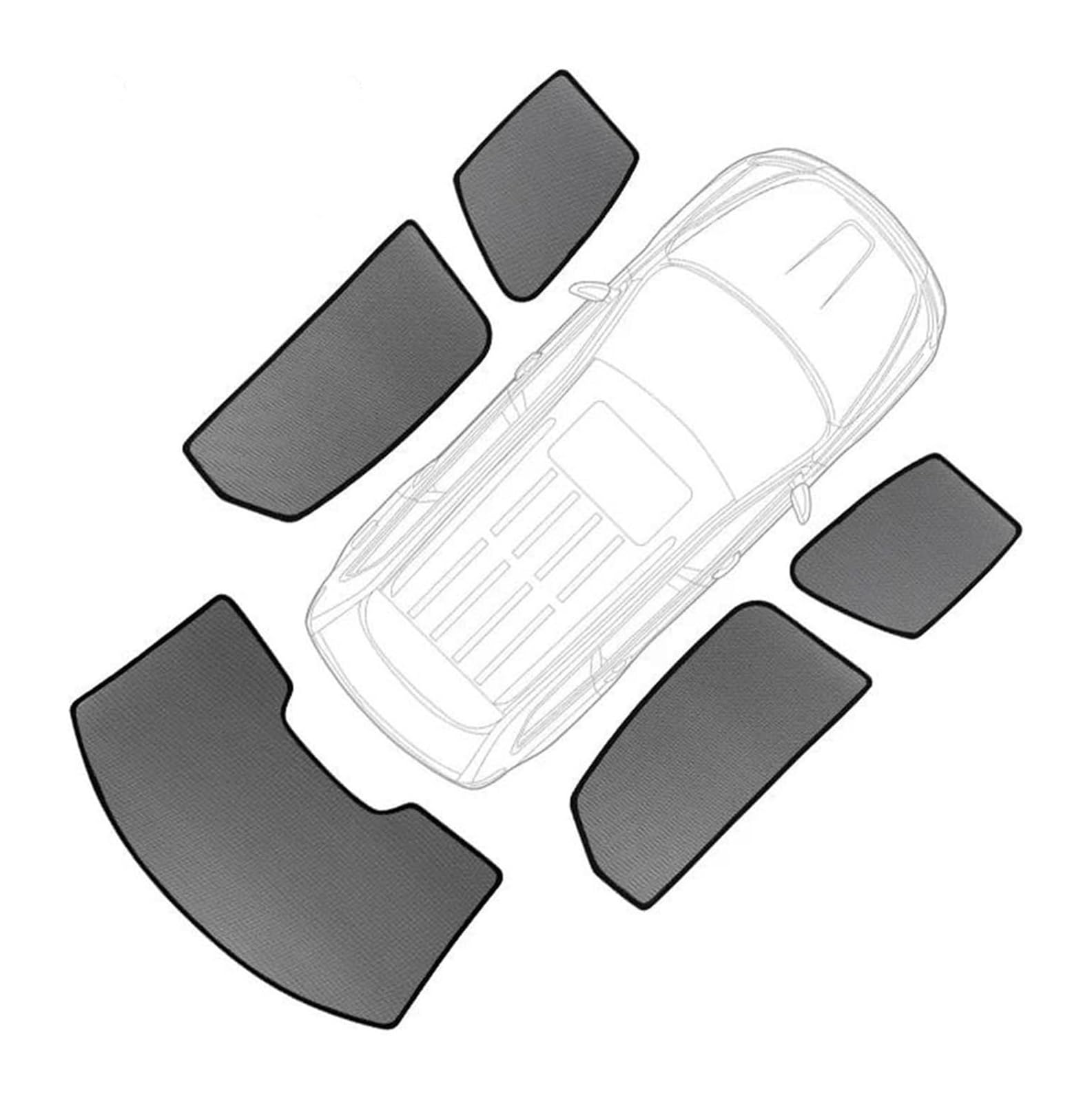 Auto Sonnenschutz Für T&oyota Für Corolla Cross 2020-2024 Magnetischer Auto-Sonnenschutz Frontscheiben-Netzvorhang Hinterer Seitenfenster(5pcs) von ODKISXS
