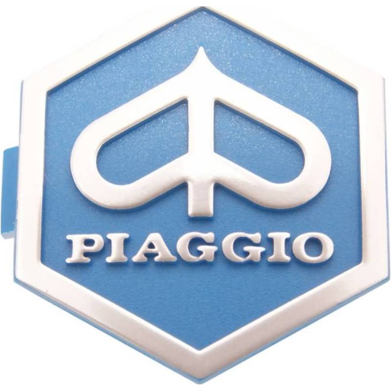 Logo emblem piaggio zum stecken 6-eckig 32x37mm 3d blau / silber 36364 von OEM Standard