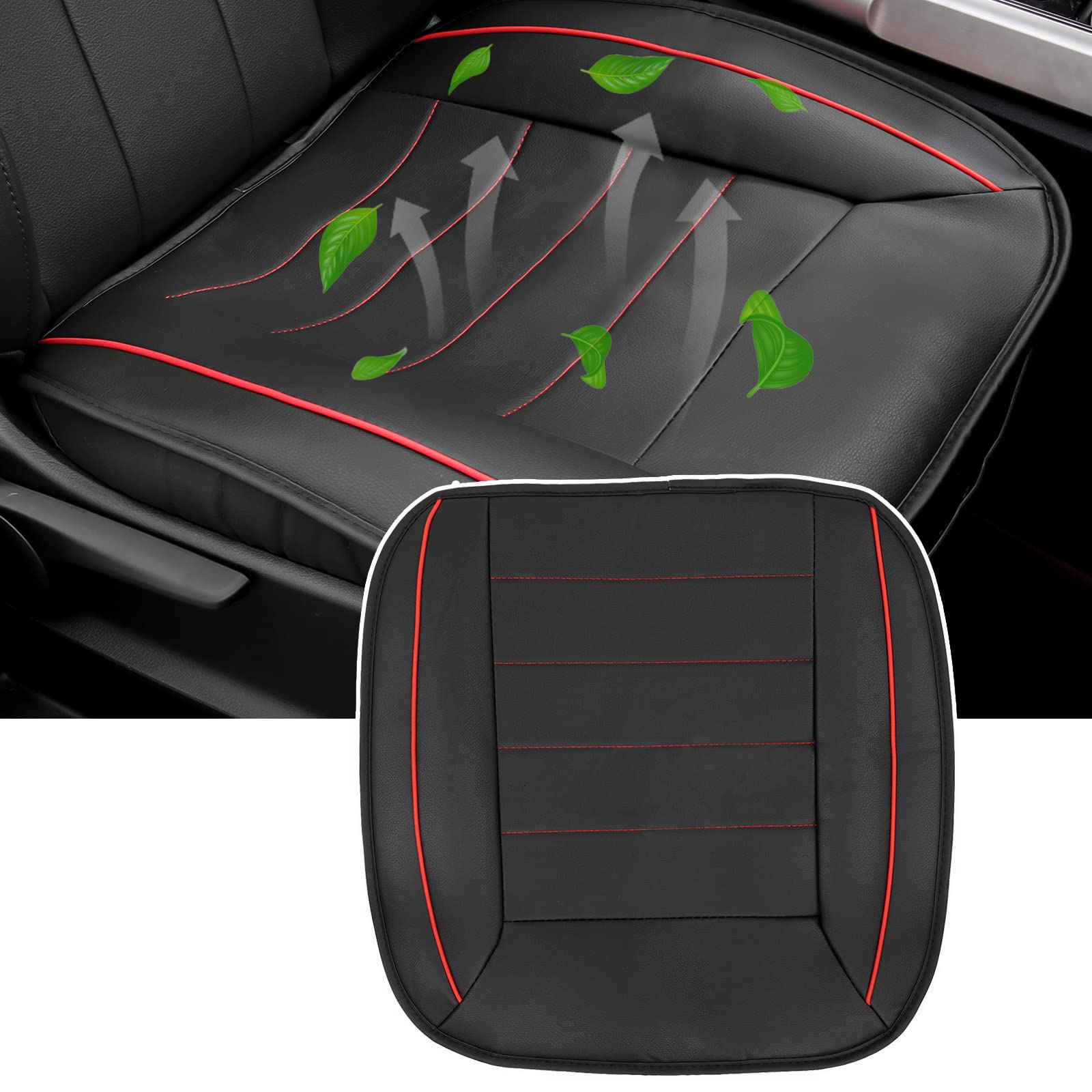 OEMASSIVE Sitzbezug Auto Vordersitze,Auto Sitzauflagen Pu Leder FüR Auto ZubehöR Universal,Weich/rutschfest Vordersitzbezug Edge Wrapping für Autositz,Atmungsaktiv Autositzkissen Vordersitze,Schwarz OEMASSIVE Sitzbezug Auto Vordersitze,Auto Sitzauflagen Pu Leder FüR Auto ZubehöR Universal,Weich/rutschfest Vordersitzbezug Edge Wrapping für Autositz,Atmungsaktiv Autositzkissen Vordersitze,Schwarz von OEMASSIVE